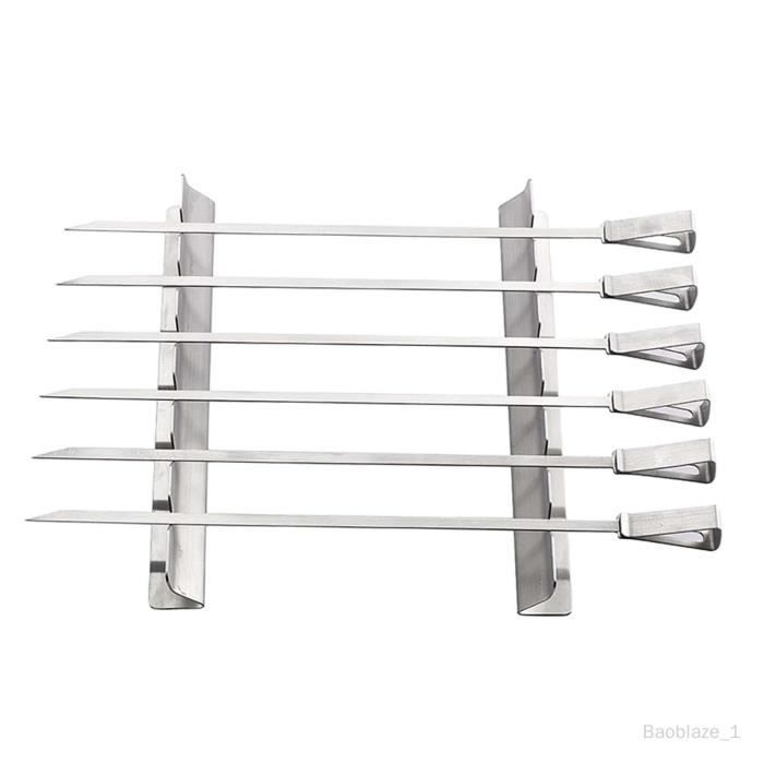 Support En Inox Pour Brochettes Churrasco Pour Le Barbecue Master | Barbecue à Bois