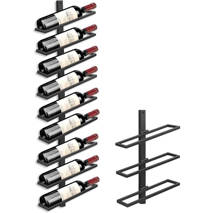 Porte-bouteille Mural COSTWAY Pour 12 Bouteilles - Métal Noir, Design Sobre - Étagère à Vin Cuisine/bar Etagere Murale Porte-bouteille Mural COSTWAY Pour 12 Bouteilles - Métal Noir, Design Sobre - Étagère à Vin Cuisine/bar Etagere Murale