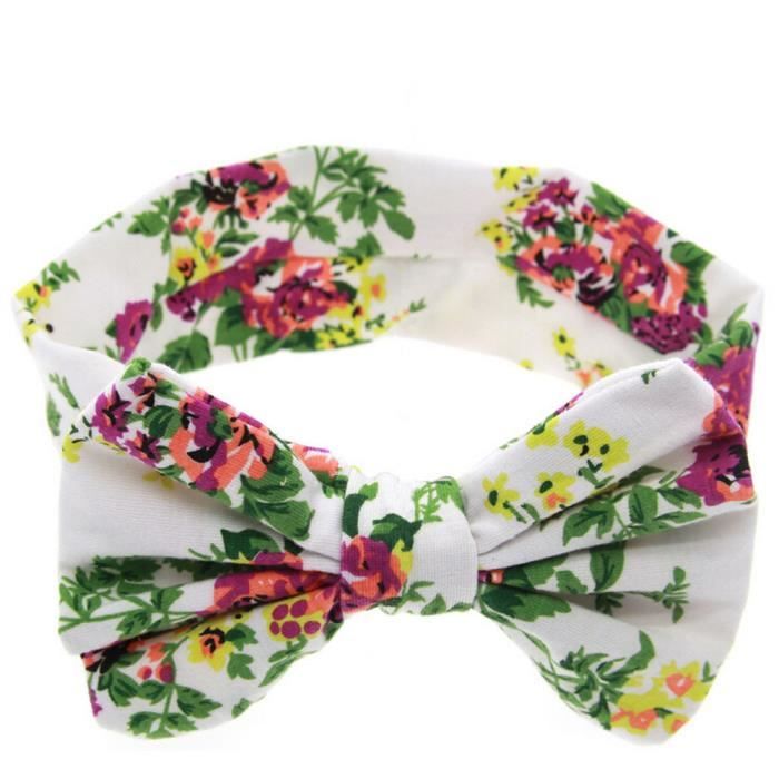 1 Joli Bandeau Bebe Fille Blanc Fleuri Avec Noeud Cdiscount Au Quotidien