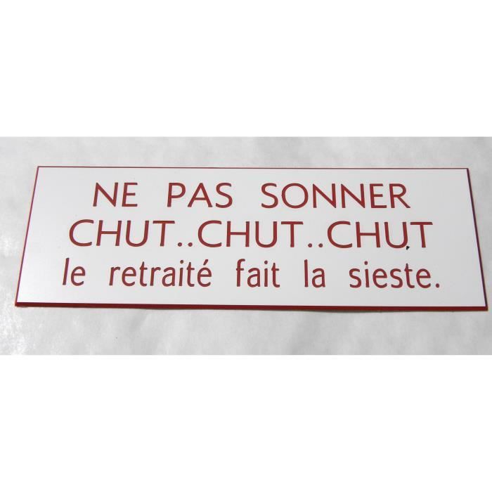 Equipement Pour Commerces Plaque Gravee Ne Pas Sonner Chut Chut Il Y A Bebe Qui Dort Ft 29x100 Mm Equipements Professionnels