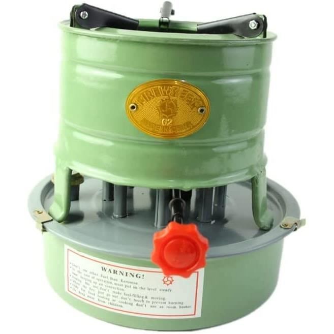 Ancien Réchaud émaillé à Pétrole 1 Mèche - Camping Vintage - Blanc Cassé