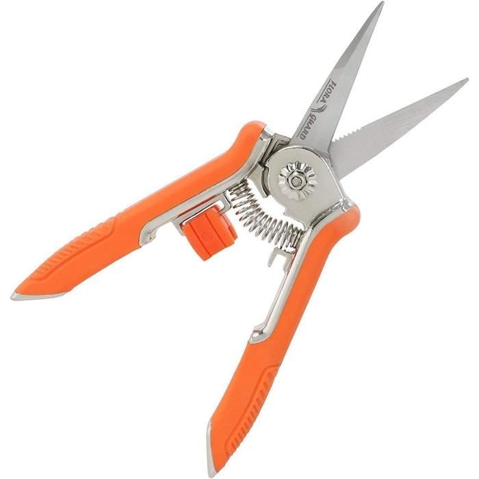 FLORA GUARD 16,5 cm Micro-tip Sécateur jardinage Main Sécateur Ciseaux de coupe en acier inoxydable avec rouge FLORA GUARD 16,5 cm Micro-tip Sécateur jardinage Main Sécateur Ciseaux de coupe en acier inoxydable avec rouge