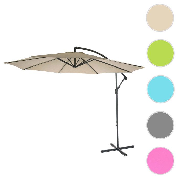 Blumfeldt Twin Peaks Parasol Ovale Polyester UV 50 Hydrofuge Creme Beige 95199010