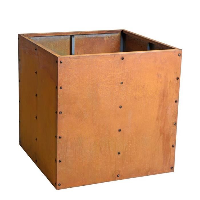 Colonne De Jardin Décorative En Acier Rouillé - ESTEXO - Hauteur 120 Cm