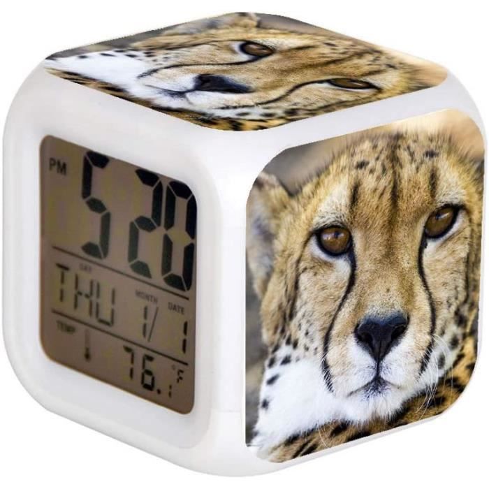 JIN Réveil LED numérique carré multifonction enfant veilleuse décoration pour cadeau de chambre JIN Réveil LED numérique carré multifonction enfant veilleuse décoration pour cadeau de chambre