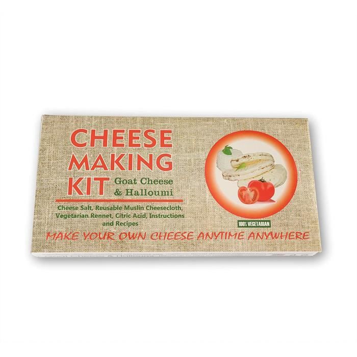 Cadeau idéal pour toutes les occasions Kit de fabrication de fromage Halloumi et chèvre Contient de la présure