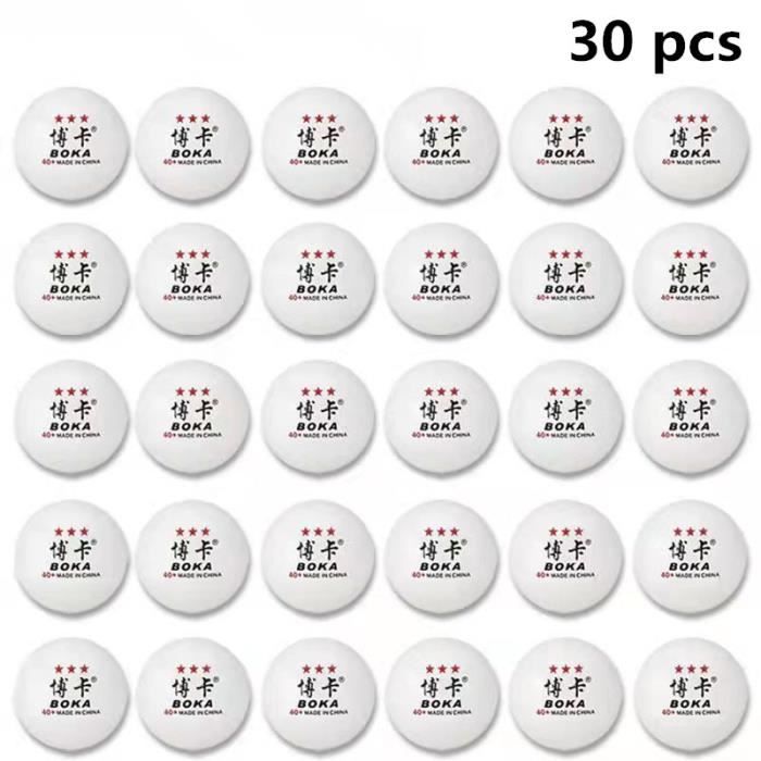  Balles de PING PONG - BLANC - 30 unit&eacute;s - Diam&egrave;tre 4cm - Mat&eacute;riau ABS - Formation D&eacute;butant 