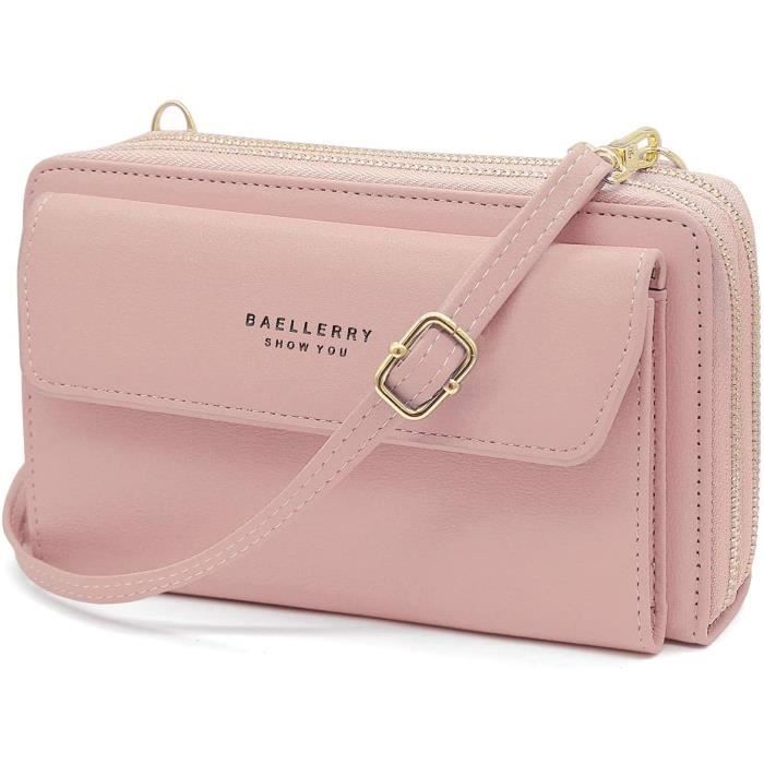 Femme Portefeuille en PU Cuir Sacs Bandoulière Femme Pochette