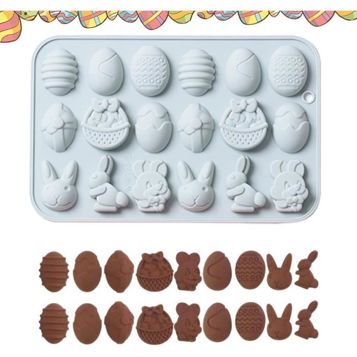 Blanche Lapin 3D Lapin de Pâques Moule en silicone Mousse Dessert Moule