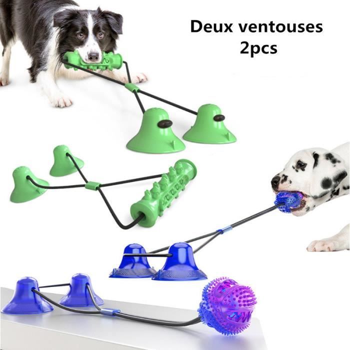 Meilleurs prix pour Jouet pour Chien - ZGEER - Ventouse Indestructible - TPR Alimentaire - Multifonction - 2pcs