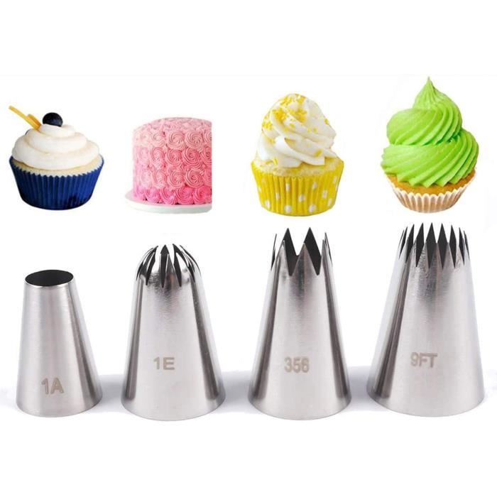 Douille Patisserie Set 6 pièces,Douilles à Pâtisserie en Acier Inoxydable,1 Poches à Douille en Silicone Réutilisable pour Décoration de Cupcake et Muffins Gâteaux Douille Patisserie Set 6 pièces,Douilles à Pâtisserie en Acier Inoxydable,1 Poches à Douille en Silicone Réutilisable pour Décoration de Cupcake et Muffins Gâteaux