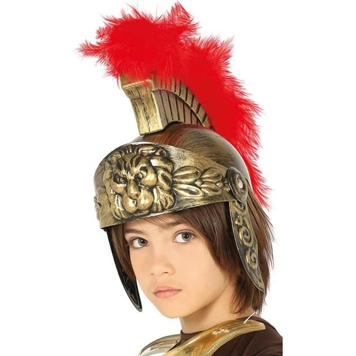 Casque de Romain Doré pour enfant - Accessoire de déguisement pour carnaval et fêtes historiques