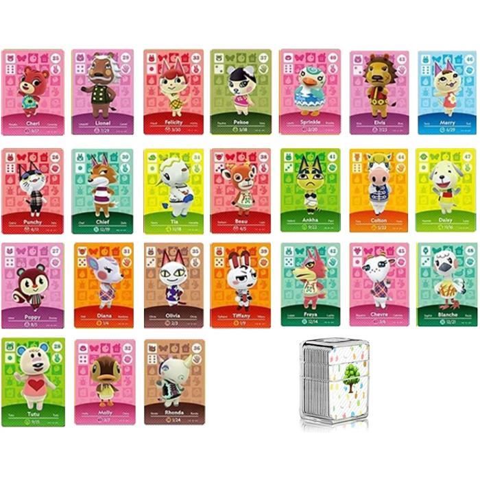 Carte Amiibo Animal Crossing, 24pcs top24 mini Jeu Cartes de Villageois de  Caractères Rares pour Animal Crossing New Horizons - Cdiscount Bricolage