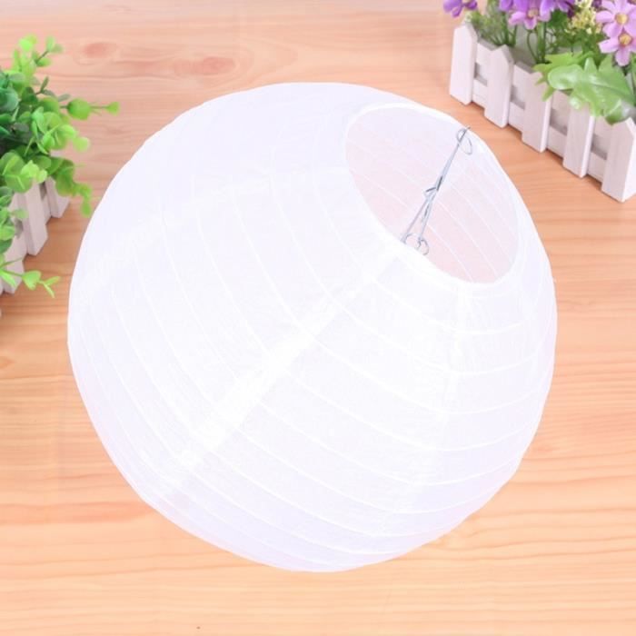 LIUXIN 25 Cm Chinois/Japonais Lanterne En Papier Anniversaire Décoration De Mariage Cadeau Artisanat Bricolage Lampion Blanc Suspendu Lanterne Boule Fournitures 32 Couleurs