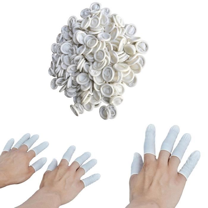 15 Protège-doigts En Silicone PATIKAL – Rouge, Taille XS, Antidérapants, Pour Couture, Comptage, Bureau