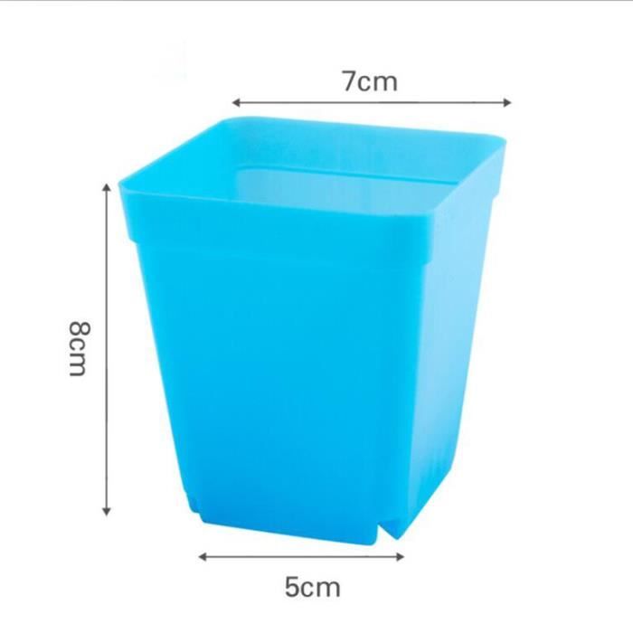 Lot De 50 Pots De Pépinière Plastique 15 Cm Bleu – Pots De Semis Léger Avec Drainage