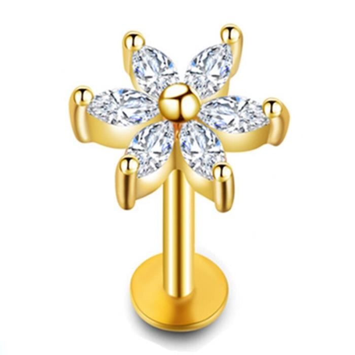 Piercing Oreille Acier Chirurgical Tête De Mort - PIERCINGLINE - Plusieurs Couleurs