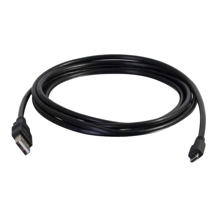 C2G USB 2.0 A to Micro B Cable Câble USB USB (M) pour Micro-USB Type B (M) USB 2.0 4 m noir