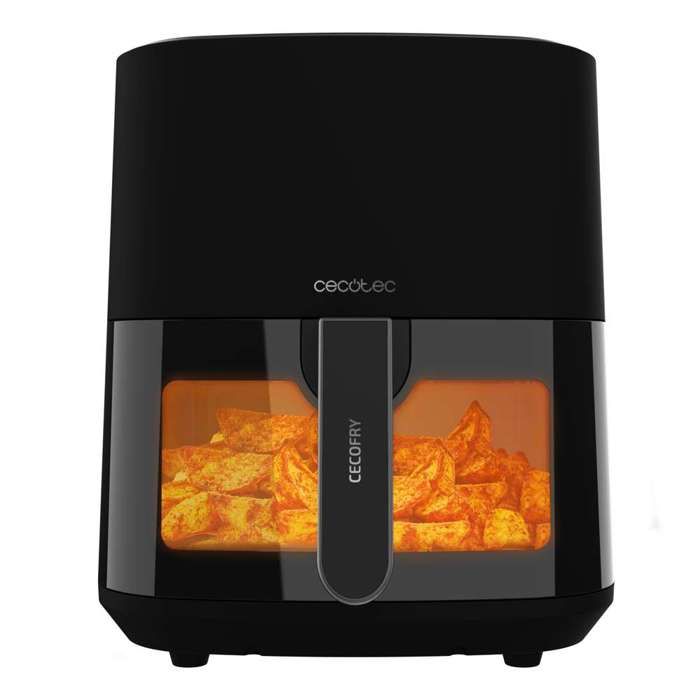 Cecotec Friteuse à Air sans Huile de 55 L Cecofry Fantastik Window 5500 Fenêtre. 1500W Technologie PerfectCook 9 Modes de