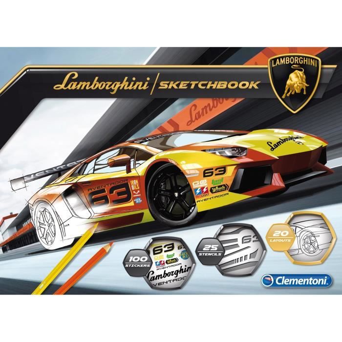 Clementoni Cahier A Dessins Lamborghini Cdiscount Beaux Arts Et Loisirs Creatifs