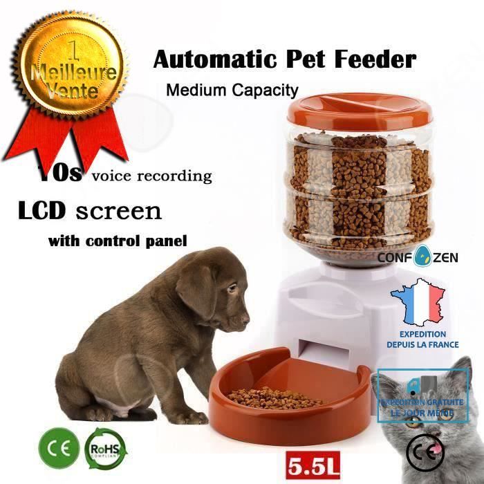 Comparer les prix de CONFO Distributeur Automatique De Nourriture Pour Animaux Pour 3 fois-Jour Pet Feeder Automatique Distributeur de croquettes Gamelle