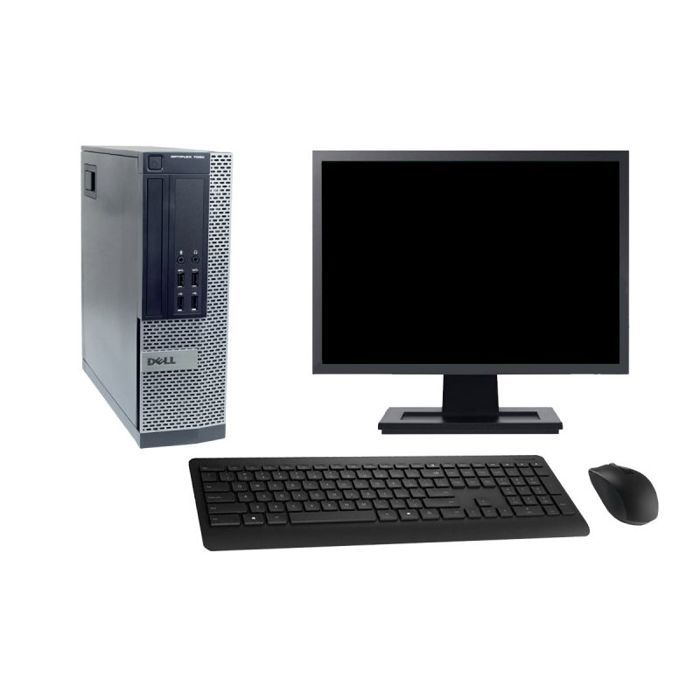 PC Dell 7020 SFF Ecran 19 Intel i7-4770 RAM 16Go Disque Dur 2To Windows 10 Wifi - Dell
