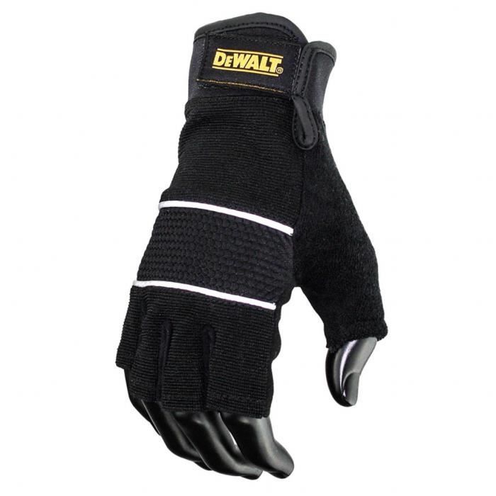 DeWalt Gants de travail Demi doigt Noir DPG213L EU