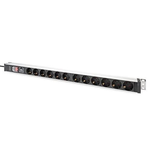 Digitus 1U Pdu En Aluminium Montage En Rack 12 Contacts De Protectio