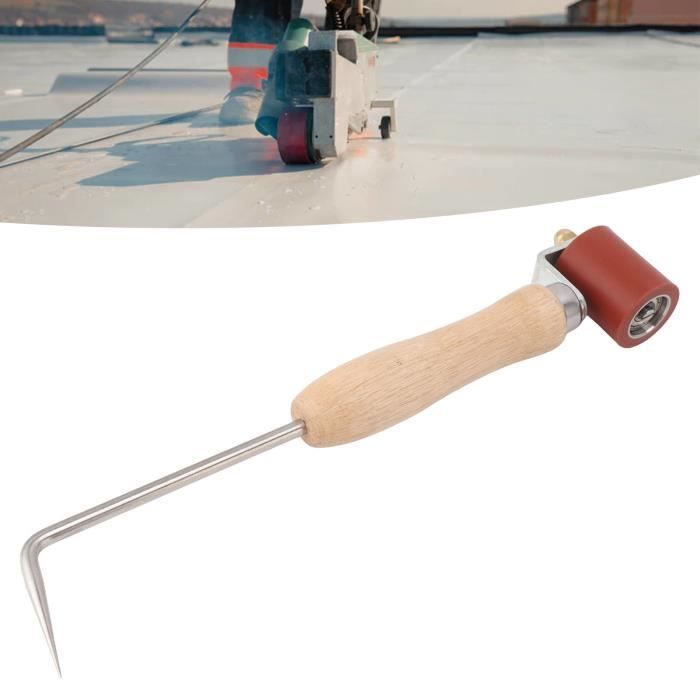 Rouleau De Pression à Main En Silicone 40 Mm - Pour Soudure De Bâches PVC, TPO, EPDM - Résiste à 500°C, Poignée Bois