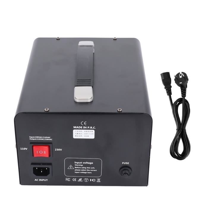 Transformateur / Convertisseur De Tension Lourd 2000W - 110V/230V Selectable - Protection Intégrée