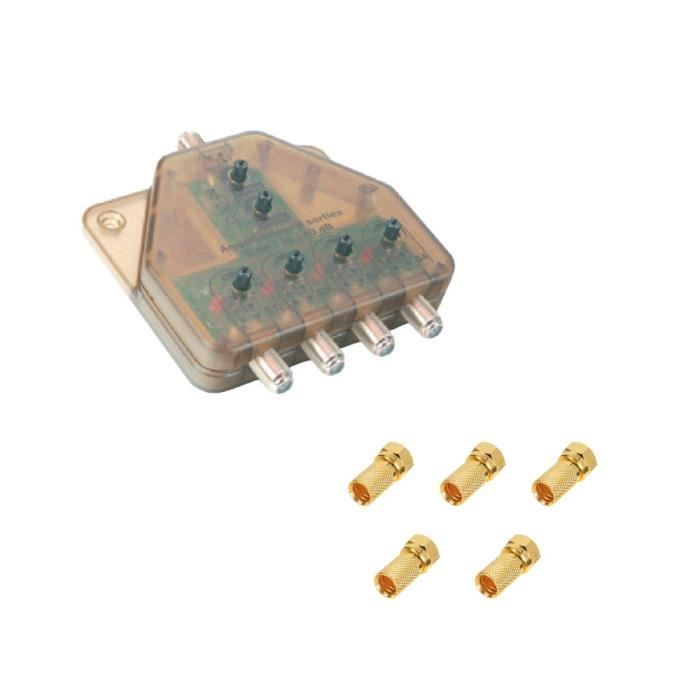 Amplificateur Intérieur UHF - OPTEX - 1 entrée 2 sorties - Gain 25dB