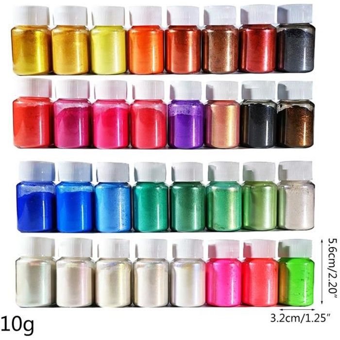Poudre De Mica Anthracite Reslin 9g – Pigment Nacré Minéral Pour Résine, Époxy, Artisanat Et Décoration Brillante