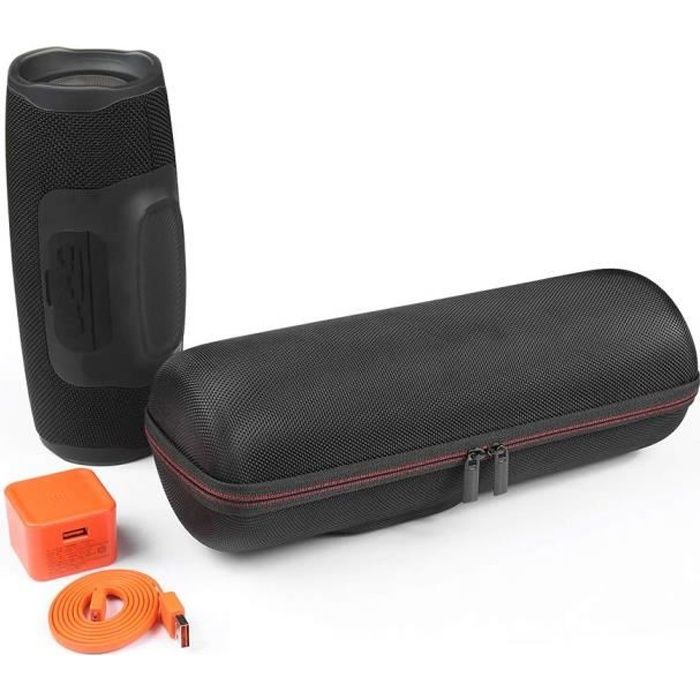 1Pcs Étui de Voyage Rigide Housse de Protection Cas pour JBL Charge 4 Enceinte Bluetooth Portable Étanche Noir