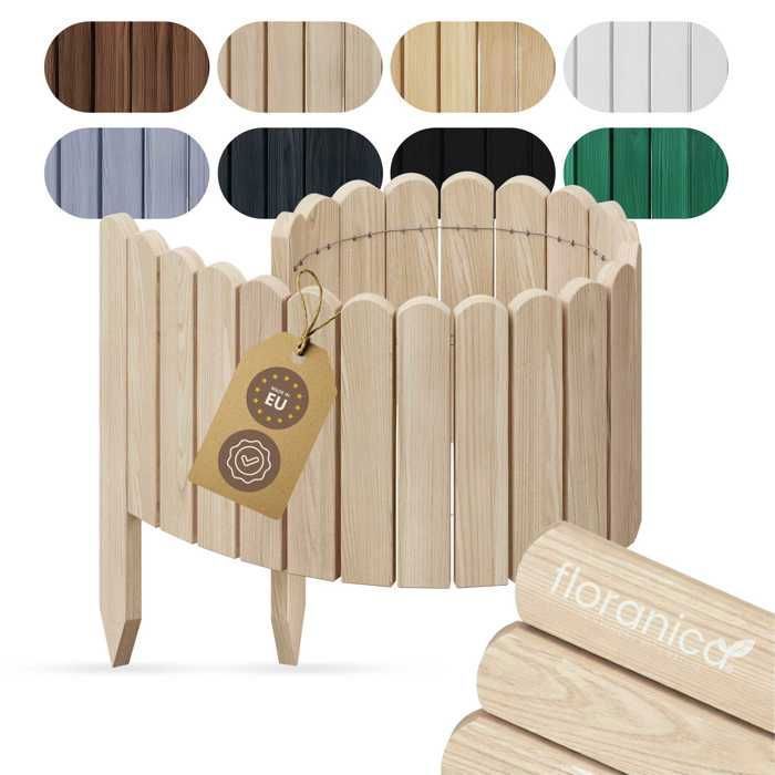Clôture En Noisetier Avec Écorce - Rouleau 300cm X Hauteur 35cm - Espacement 7-9cm - Naturelle Et Flexible - Pour Jardin, Potager Ou Décoration