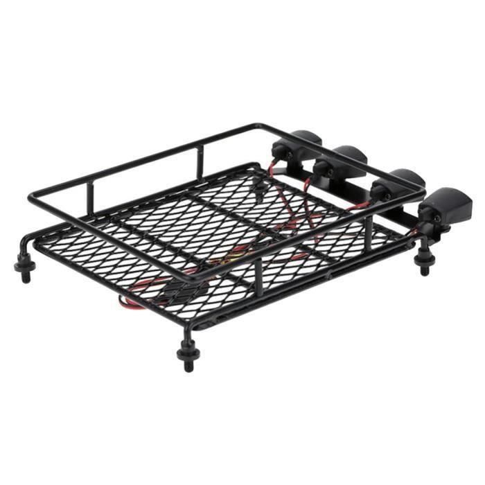 Phares LED Ronds 4LED Pour Voiture RC 1:10 - Éclairage Toit Pour Axial SCX10, Wraith, Crawlers