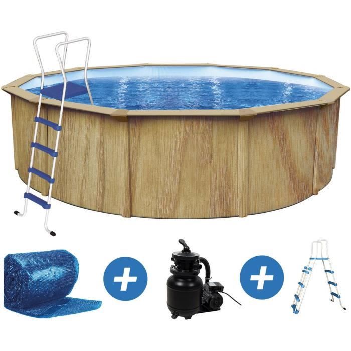 Piscine acier ronde HABITAT ET JARDIN - Punta Cana - Ø 5.50m - 24,9 m3 - Filtration à sable