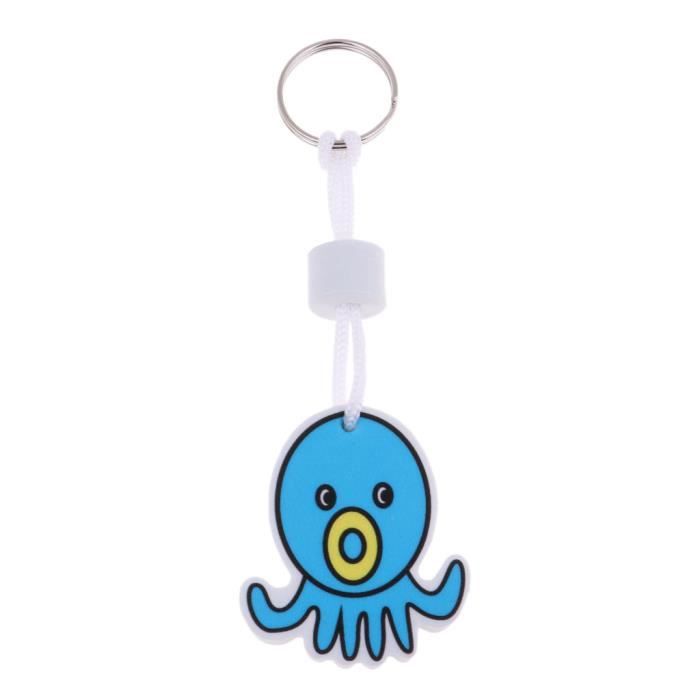 Porte-clés Flottant Bateau - Lot De 2 Bleus - Mousse Ovale 8x3,5x1,5 Cm - Pour Sports Nautiques, Pêche