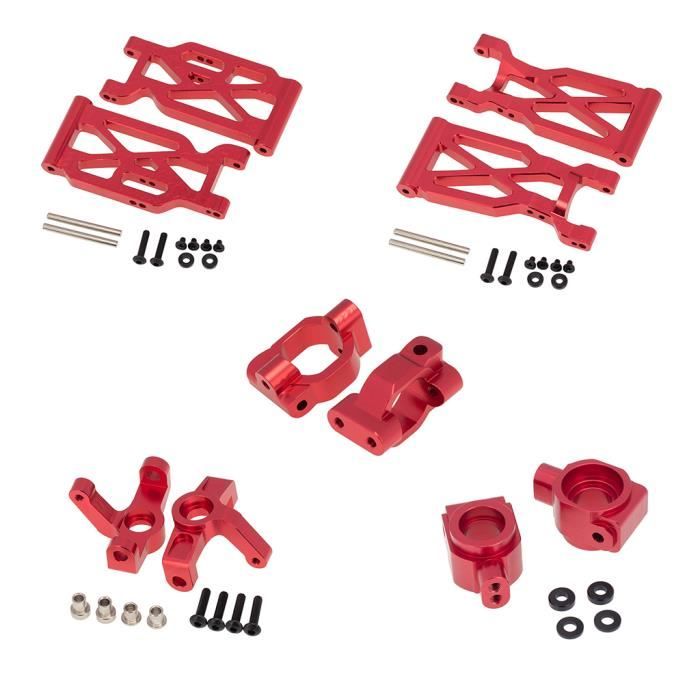 Bras Oscillant Arrière RC Aluminium Pour Wltoys 144001 124018 124019 - Pièce Métal Rouge