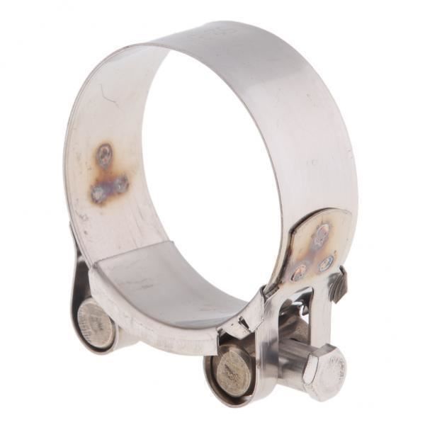 4 Colliers De Serrage échappement 52-55 Mm Acier Inox - Pour Moto, Tuyaux - Épaisseur 0.8 Mm, étanches, Réglables - 7