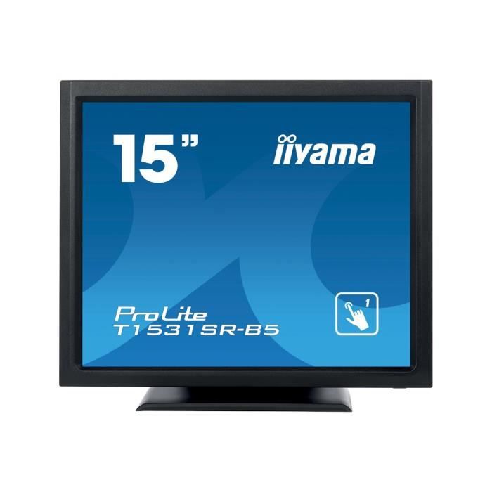 IIYAMA Écran LED ProLite T1531SR B5 15 Tactile 1024 x 768 TN 370 cdm² 700:1 8 ms HDMI VGA DisplayPort - vue 9