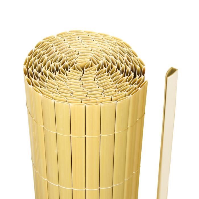 Canisse Brise-vue En PVC Tube Plat – Marron Foncé – 100 Cm X 300 Cm – Protection Intimité Balcon, Terrasse, Jardin – Résistant UV/intempéries - 2