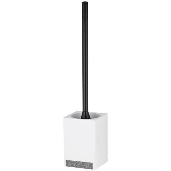 KELA Brosse WC Cube - Blanc pierre