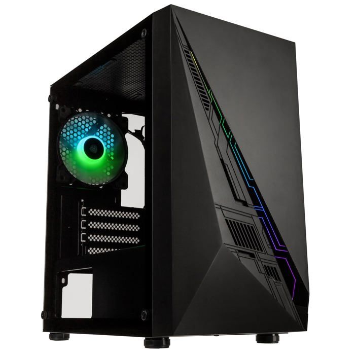 Kolink Inspire K2 Plus Argb Micro atx gehäuse Tempered Glass Schwa - vue 4