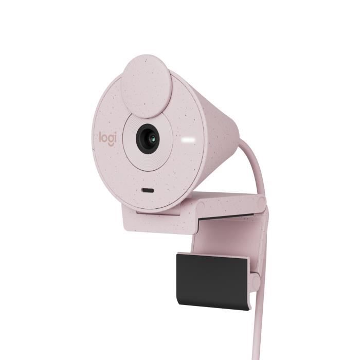 Webcam - Full HD 1080p - Logitech - Brio 300 - Microphone intégré - Rose
