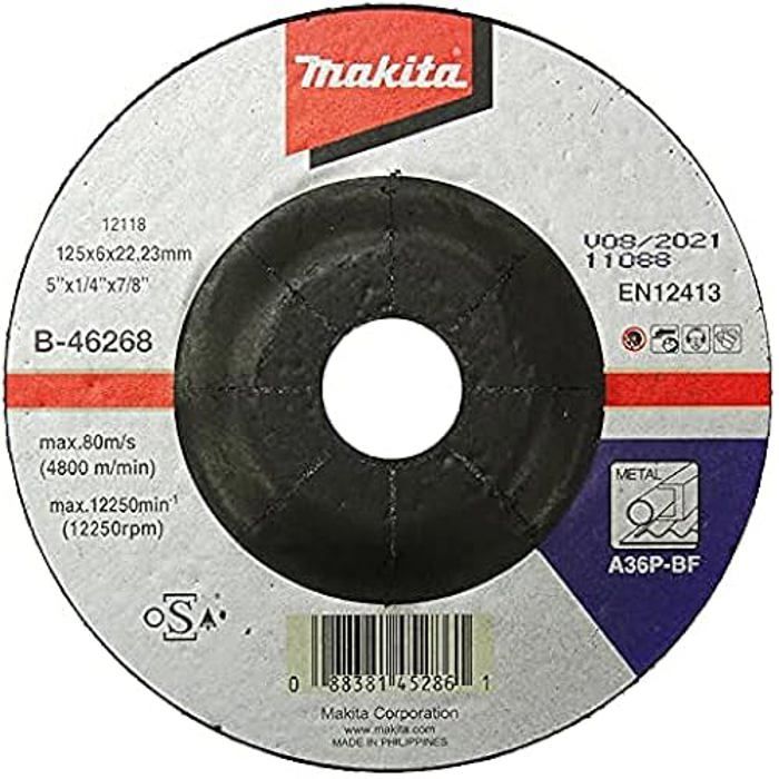 Disque à ébarber MAKITA B 46268 125 x 6 mm Acier durable Robuste