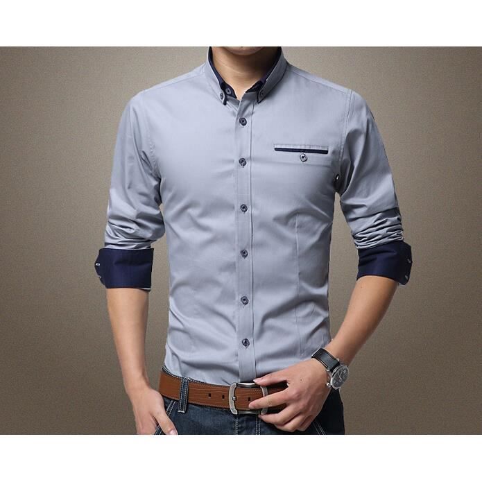 Chemise Homme Southern Tide à Manches Longues - Logo Hiver/automne - Gris Foncé Taille L - Neuve Avec étiquettes