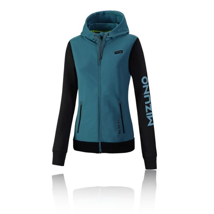 Mizuno Femmes Heritage Fermeture Éclair Sweat À Capuche Sport Noir, bleu -  Cdiscount Sport