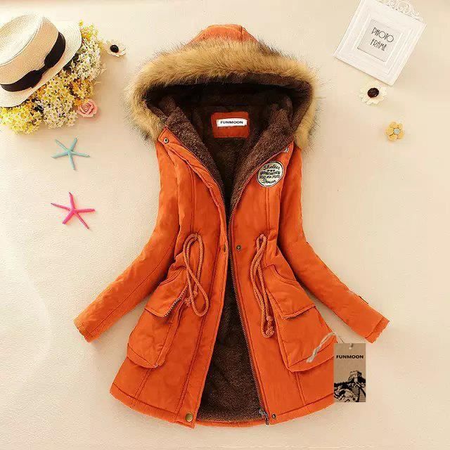 Parka femme orange deals