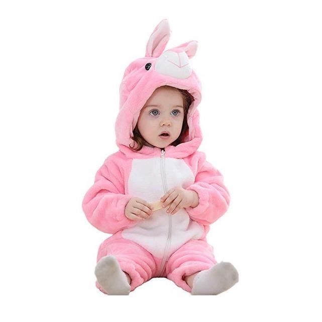 Animal Pyjama Bébé Fille Garçons Combinaison Enfant Hiver Chaud