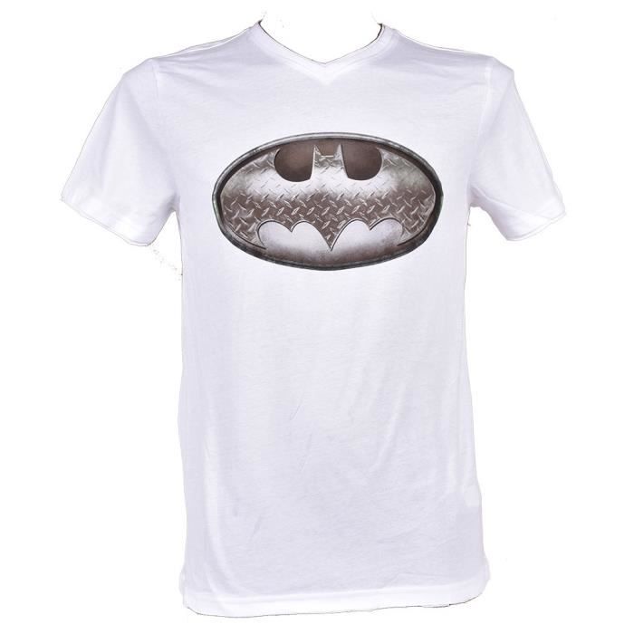 T-Shirt Homme DC Comics - Batman & Superman Logo - 65% Polyester 35% Coton - Neuf Avec Étiquette
